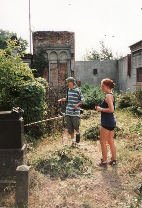 Friedhofsarbeiten der AG Polen (1994)